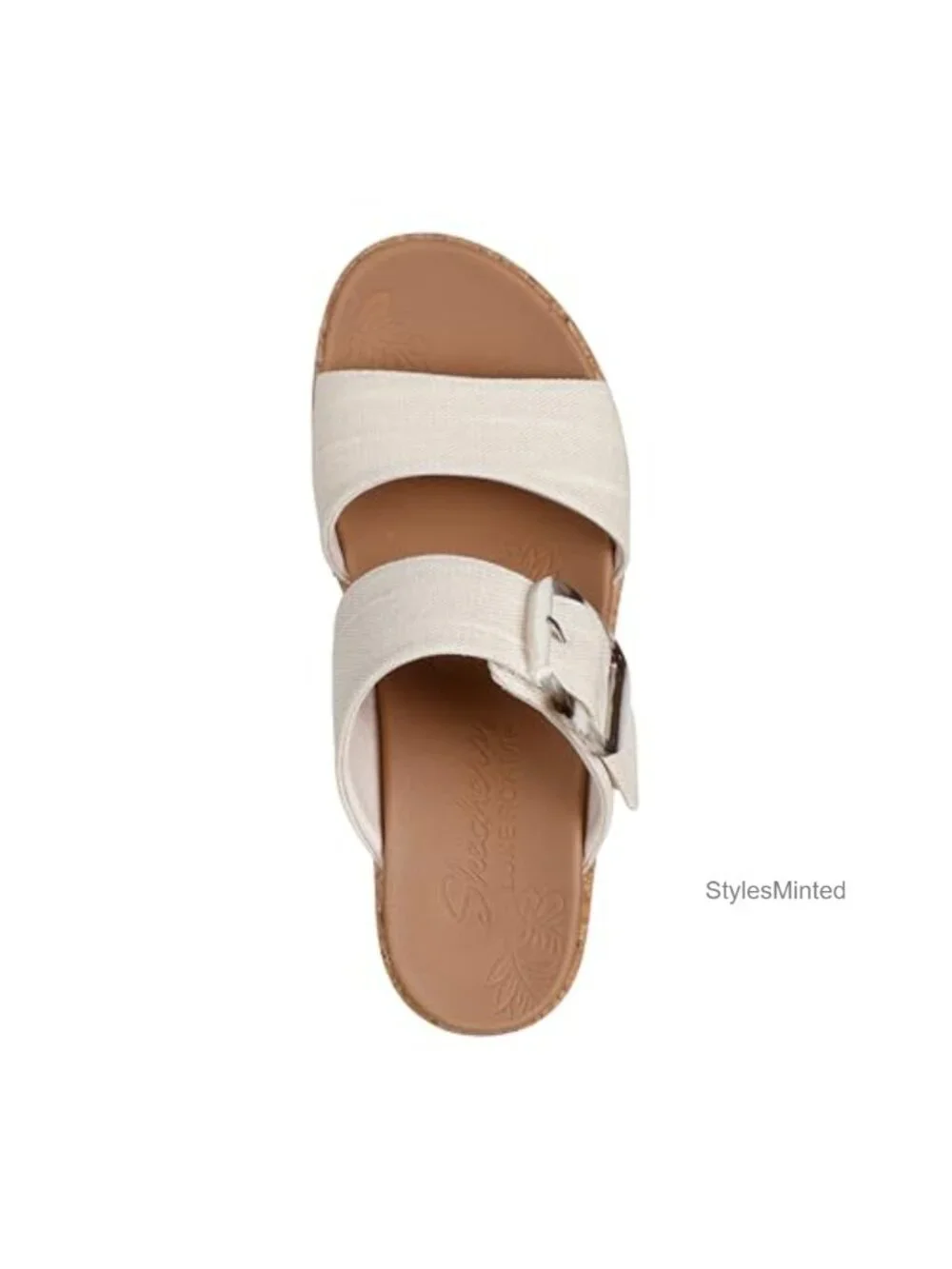 Skechers Brystol Women's Platform Wedge Sandals Comfort Luxe Foam Slide